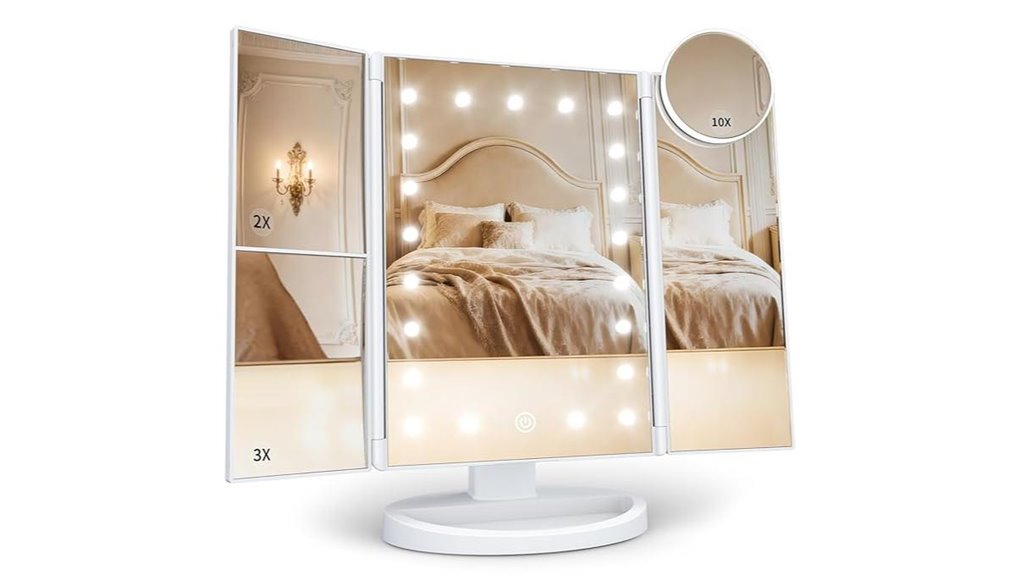 huonul foldable illuminated mirror