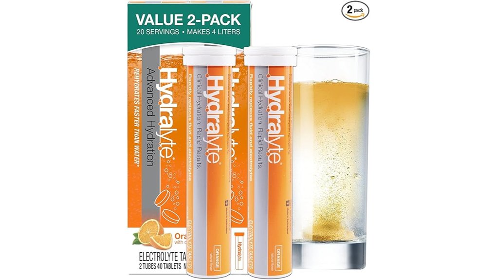 Best Electrolyte Tablets for Travel: No Powder Mess 12 hydralyte 40 orange electrolyte
