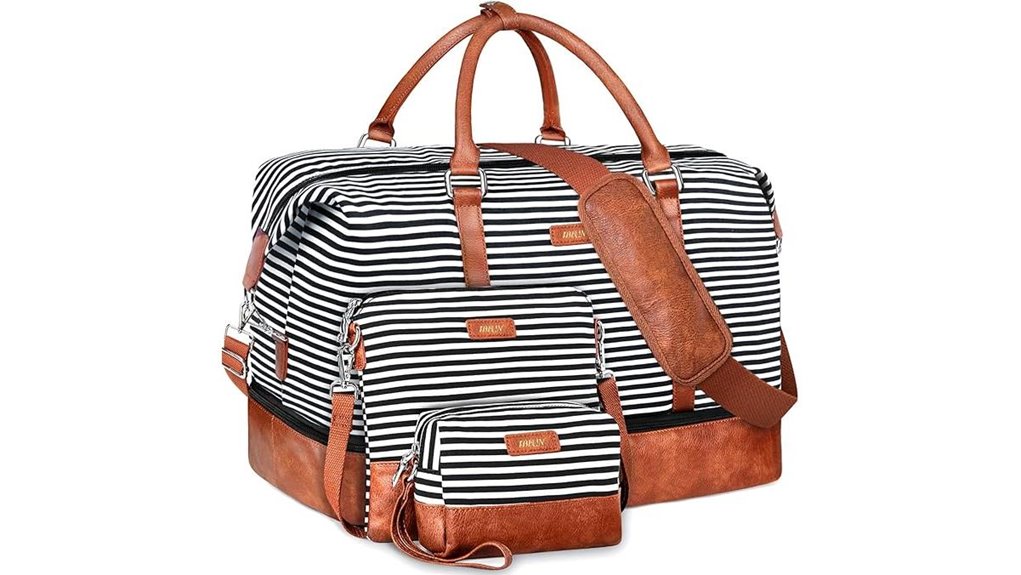 Canvas Weekender Bags That Turn Every Escape Into a Story 14 ibfun 21 weekender duffle