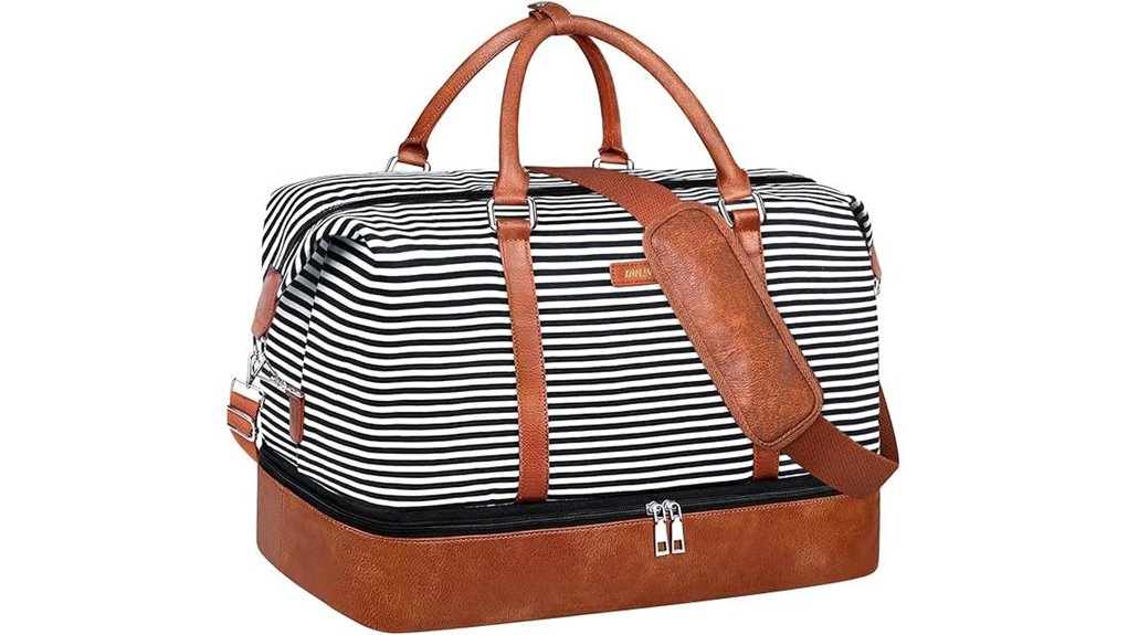 Weekender Bags for Road Trips with Big Opening & Easy Pack 2 ibfun 21 weekender travel duffle