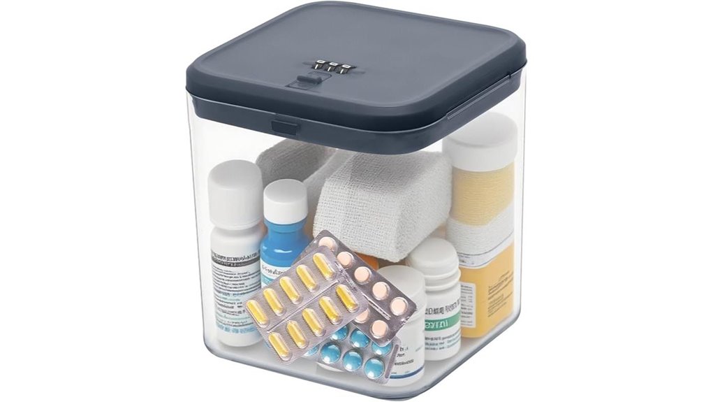 Best Travel Pill Cases With Child-Resistant Latches (Safe Lids) 4 ibune childproof medication box
