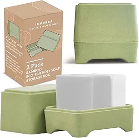 Best Soap Cases for Shampoo Bars When Drainage Matters 11 impresa 2 pack bamboo holders