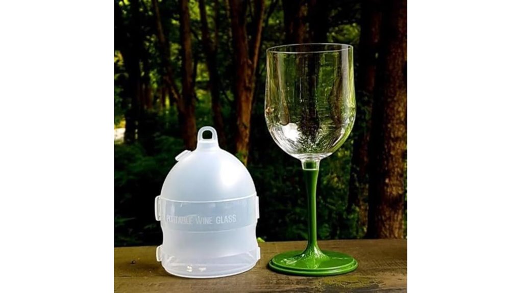 Best Foldable Picnic Wine Glasses for Travel (Durable Plastic) 3 indestructible foldable green glass