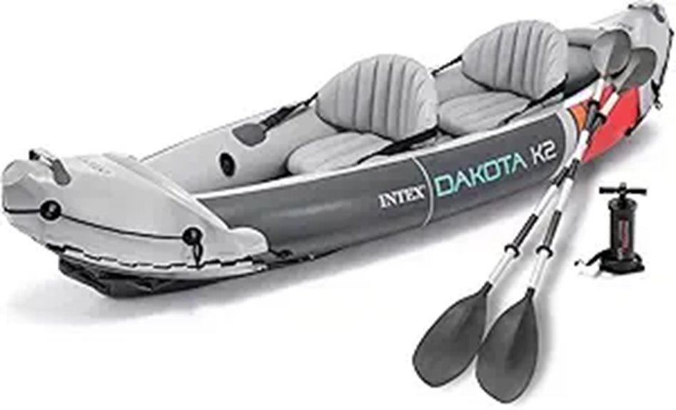 inflatable 2 person kayak set
