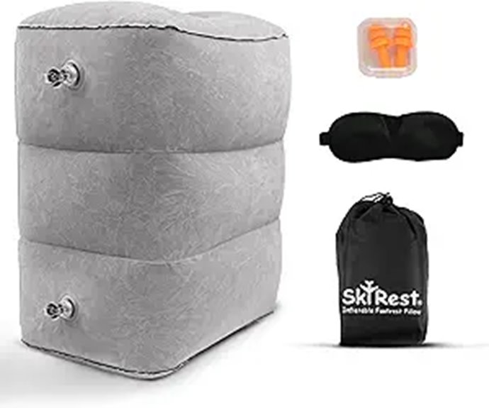 inflatable airplane legrest grey