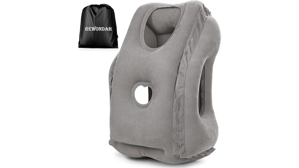 inflatable airplane neck pillow
