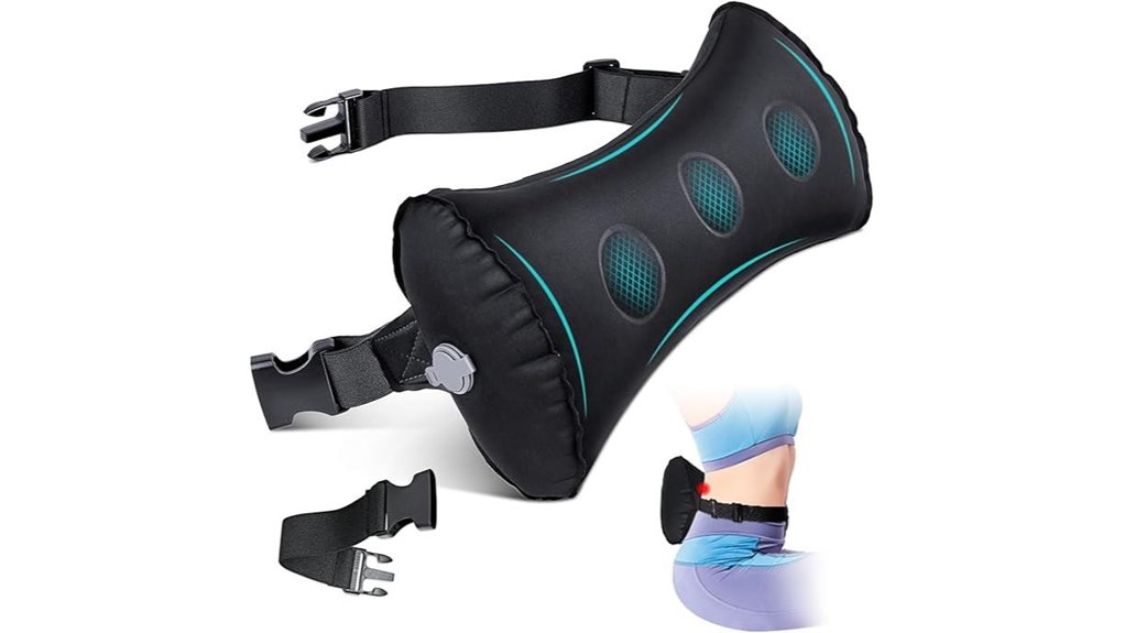 Packable Lumbar Rolls For Travel (Inflatable) Change Your Back 7 inflatable car airplane pillow