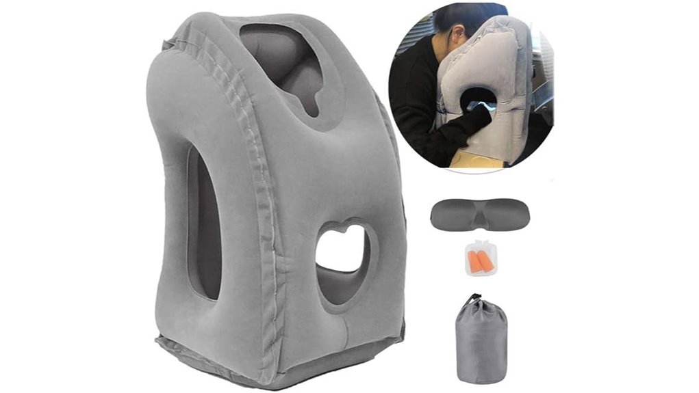 Best Inflatable Neck Pillows That Won't Shift Head Forward 4 inflatable grey neck pillow