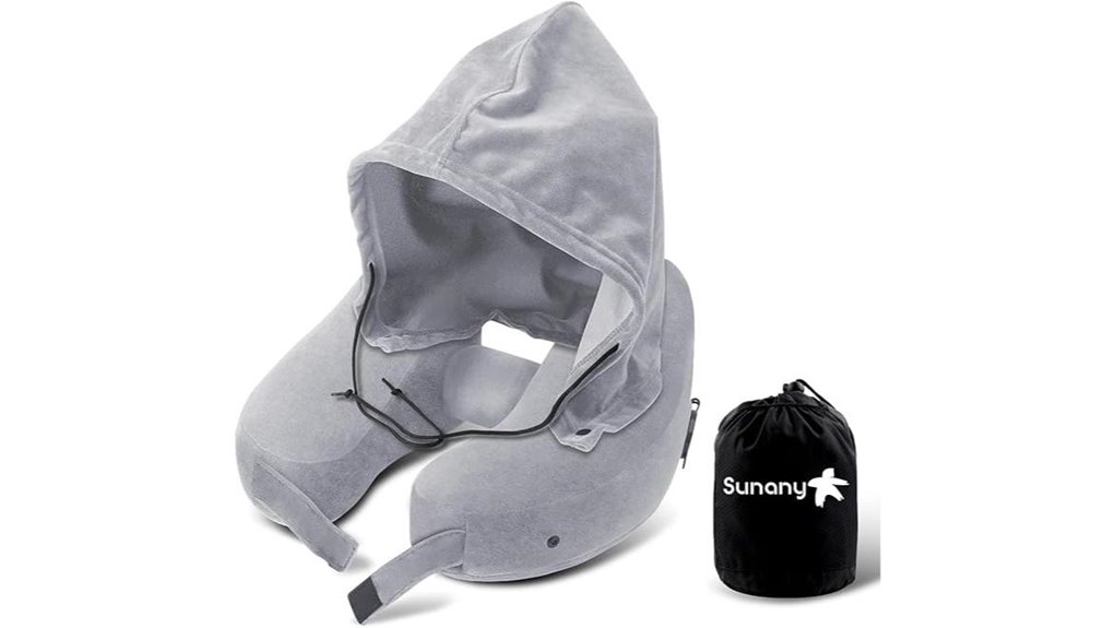 Best Inflatable Neck Pillows That Won't Shift Head Forward 13 inflatable grey travel pillow