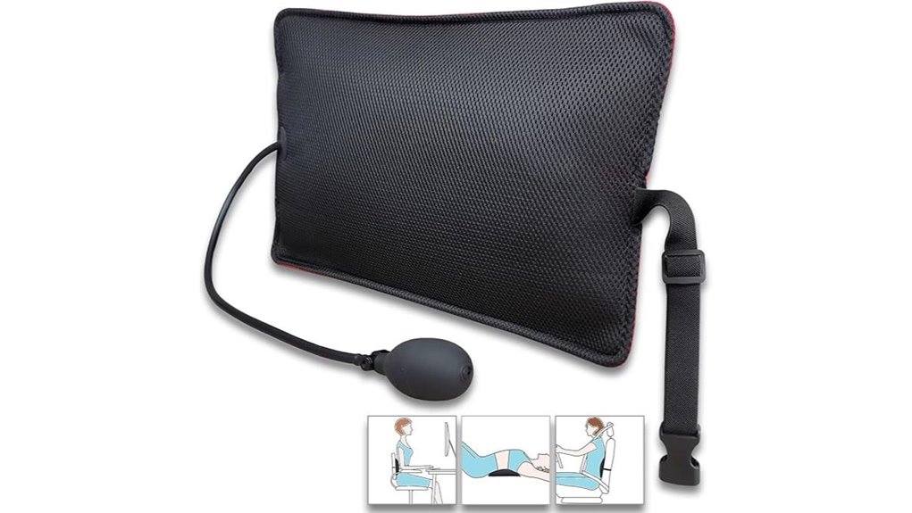 Best Inflatable Lumbar Support Pillows: Back Relief in a Snap 3 inflatable lumbar pillow pump