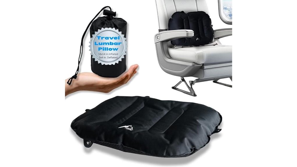 Packable Lumbar Rolls For Travel (Inflatable) Change Your Back 6 inflatable lumbar travel pillow