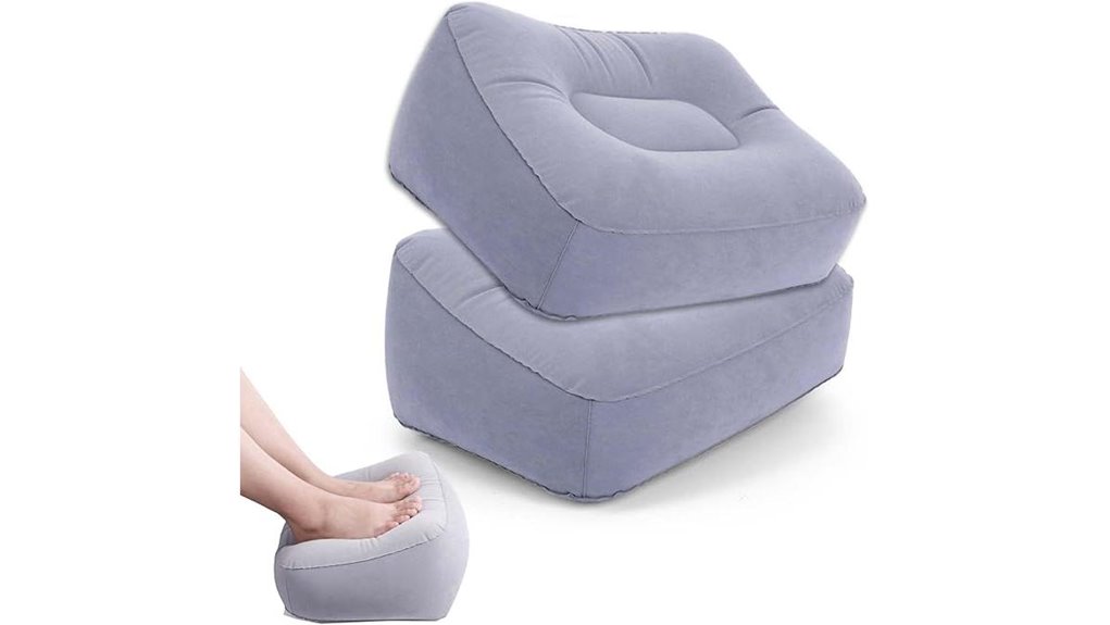 inflatable travel footrest pack