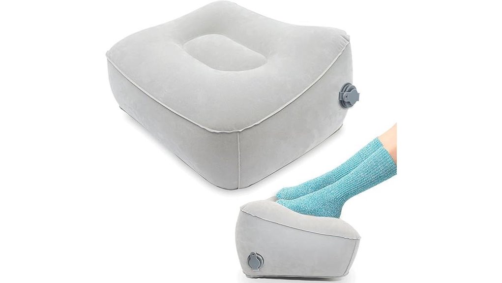 inflatable travel office footrest