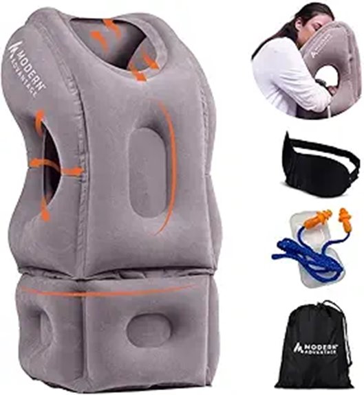 Best Inflatable Neck Pillows That Won't Shift Head Forward 7 inflatable travel pillow earplugs