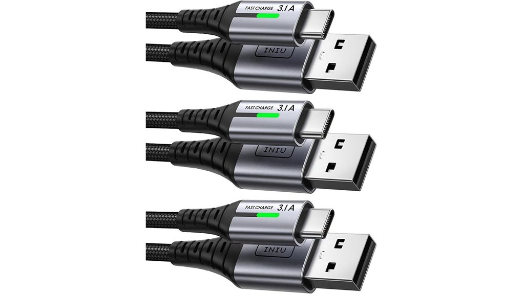 Top Travel Charging Cable Kits (Short + Long) for Jet‑Setters 7 iniu fast 3 pack usb c