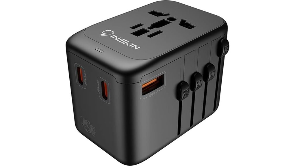 Universal Travel Adapters With Safety Fuses for Peace of Mind 8 inskin 45w gan adapter