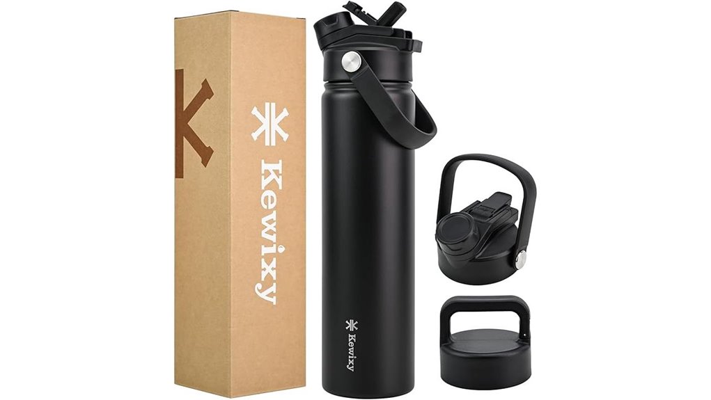 insulated 24oz dual lid bottle