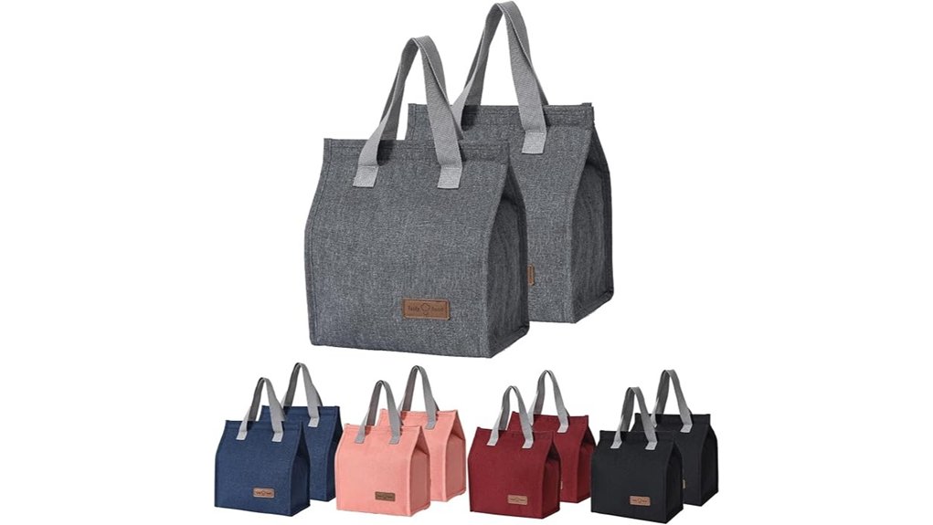 Best Light-Insulated Compact Lunch Totes for Day Trips 13 insulated grey lunch bags