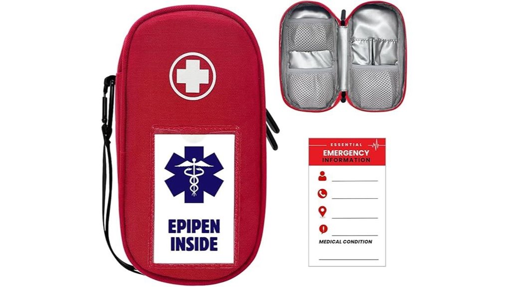 insulated red epipen carrier