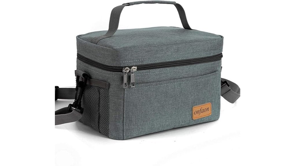 Best Light-Insulated Compact Lunch Totes for Day Trips 14 insulated reusable grey lunchbox