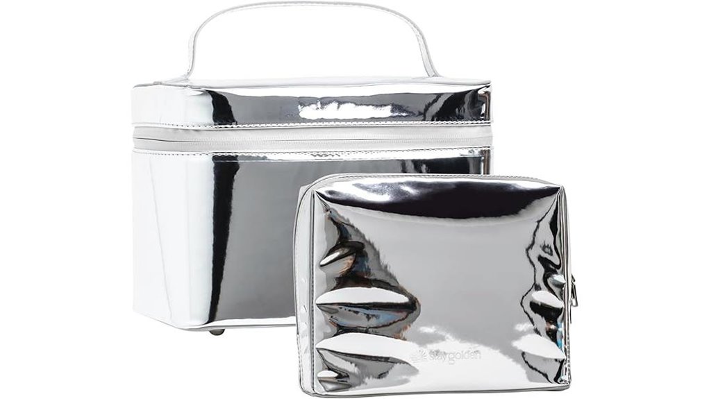 Must‑Have Makeup Bags with Easy‑Clean Liners (Spill Resistant) 10 insulated silver waterproof bags
