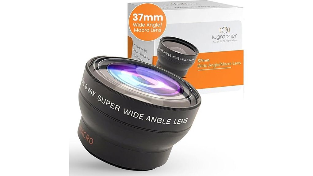 Smartphone Lens Attachments (Wide Angle & Macro) Vision 5 iographer 37mm wide angle leather