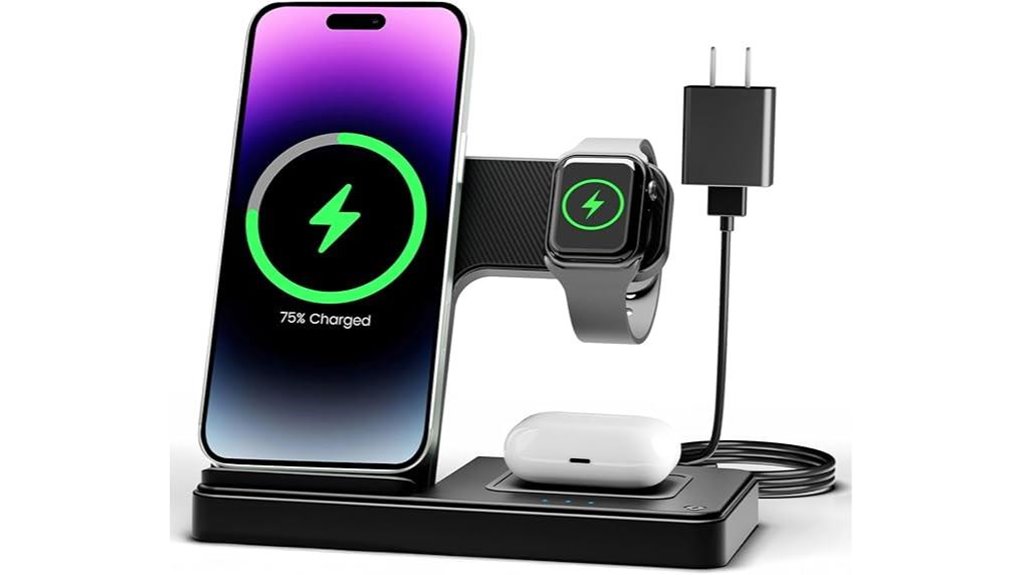 Best 3-in-1 travel wireless charger (phone/watch/earbuds) 8 iphone applewatch airpods charger