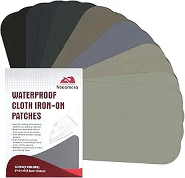 Iron-On Repair Patches for Travel (Nylon + Cotton) That Last 2 iron on waterproof fabric patches