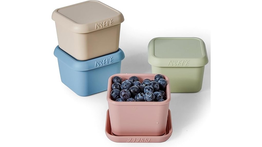 isseve 4 pack 6oz silicone