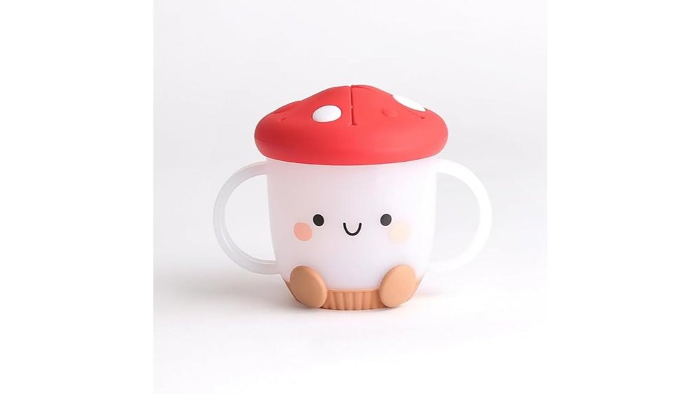 Spillproof Snack Cups for Travel: Effortless Cleanups 4 itzy spill proof mushroom toddler