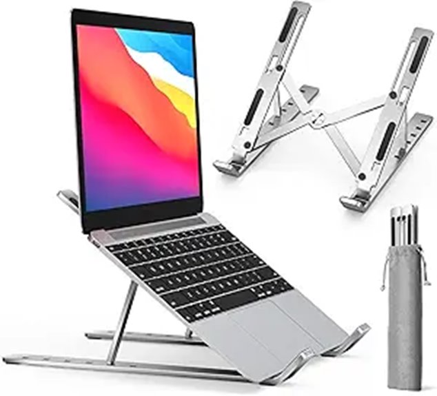 Best Foldable Laptop Stands Digital Nomads Love 9 ivoler 6 angle aluminum stand