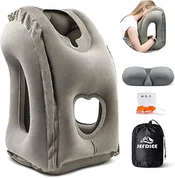 Travel Neck Pillows That Fit Tight Middle Seats and Elbows 13 jefdiee inflatable travel pillow
