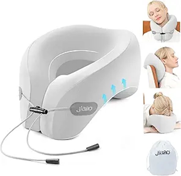 Travel Neck Pillows for Window Seats (Support Without Bulk) 11 jiaao travel neck pillow