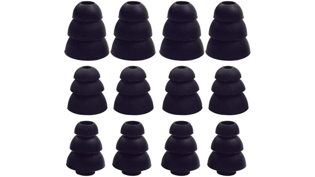 Ultimate Earbud Silicone Tip Variety Pack: Find the Perfect Fit 10 jnsa triple flange noise cancelling ear tips