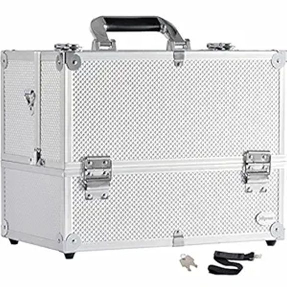 Top Spillproof Travel Makeup Palettes (Hard Cases) That No Leak 9 joligrace six tray lockable makeup