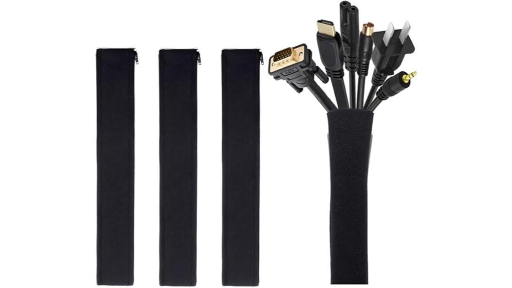 Top Cable Management Sleeves for Tech Organizers to Keep Neat 4 joto 4 pack 19 20 sleeve