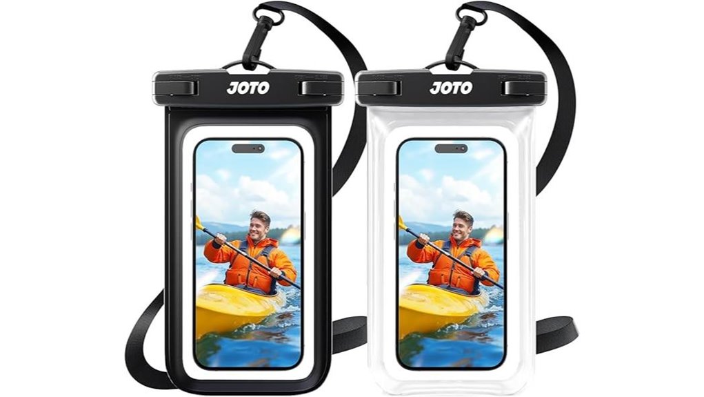 Best Waterproof Phone Pouches for Boat Tours With Clear Photo Window 10 joto dual ipx8 waterproof