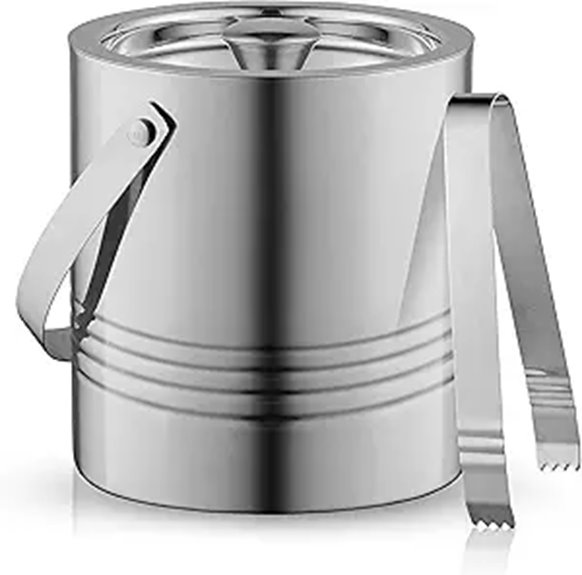 Ice bucket + tongs: The Perfect Pair for Your Home Bar 12 joyjolt stainless 3l double wall