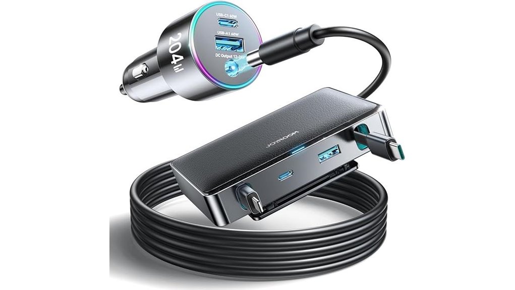 Fast‑Charging USB‑C Car Chargers for Road‑Trip Power 14 joyroom 6 port 204w charger