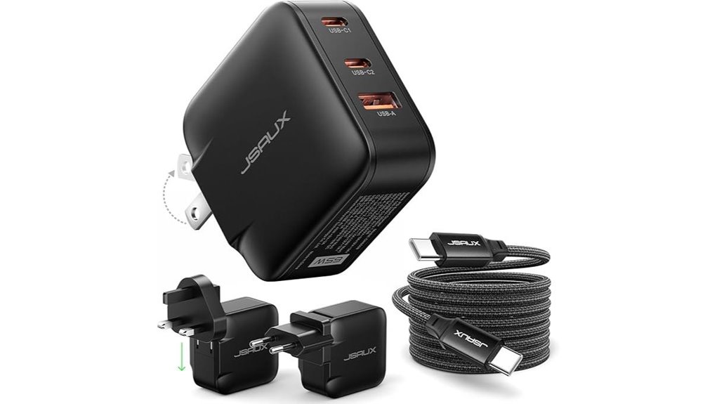 Top USB‑C GaN Chargers That Make Traveling Hassle‑Free 13 jsaux 65w 3 port gan