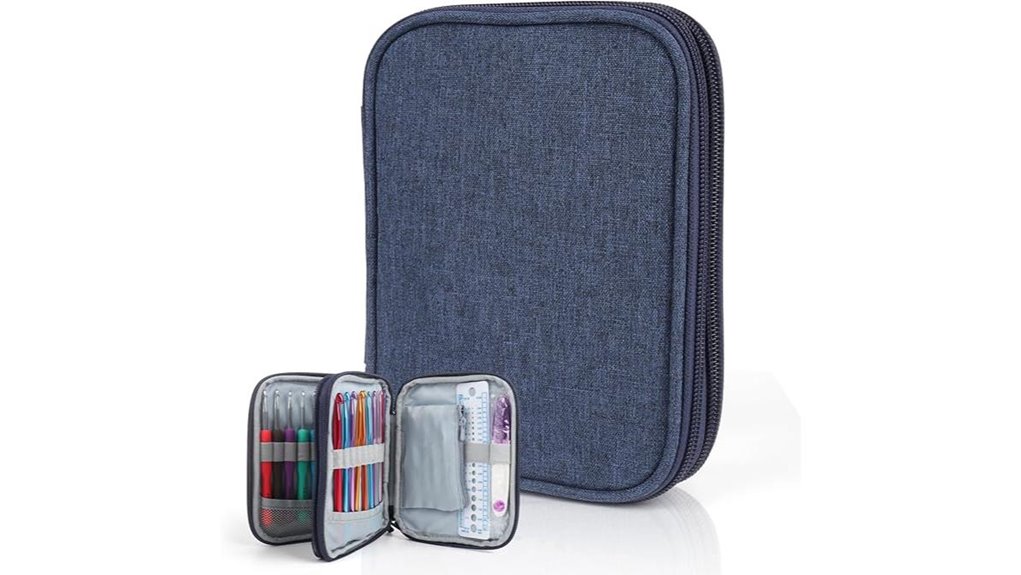 Ultimate Crochet Hook Cases That Travelers Love 2 katech zippered hook case