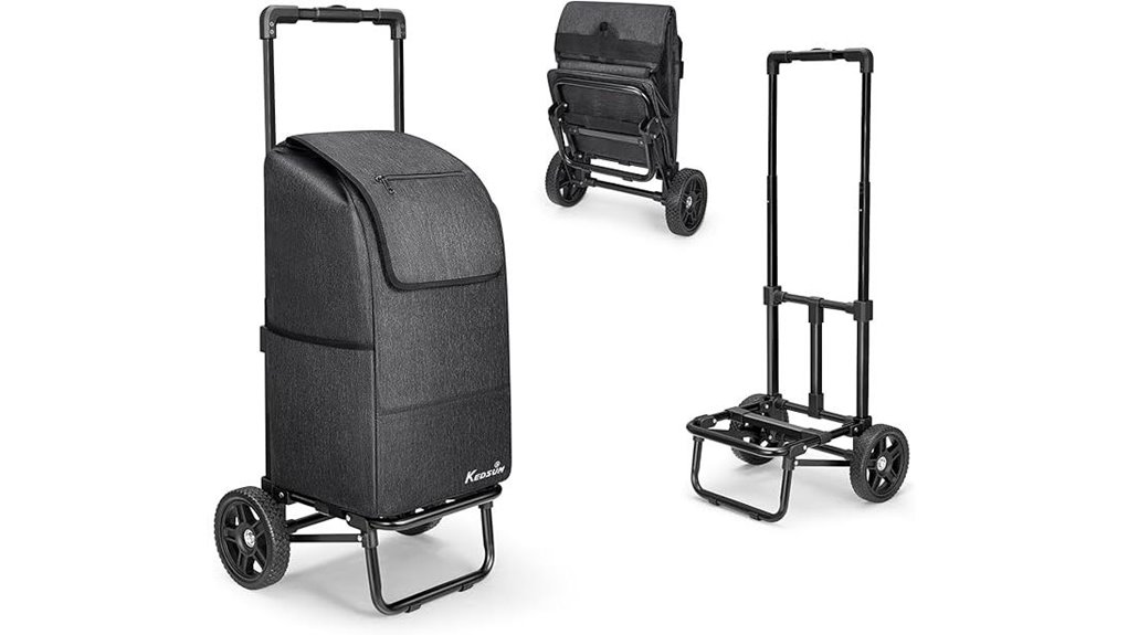 Packable Shopping Carts for City Markets Make Hauling a Breeze 8 kedsum dual grocery handcart