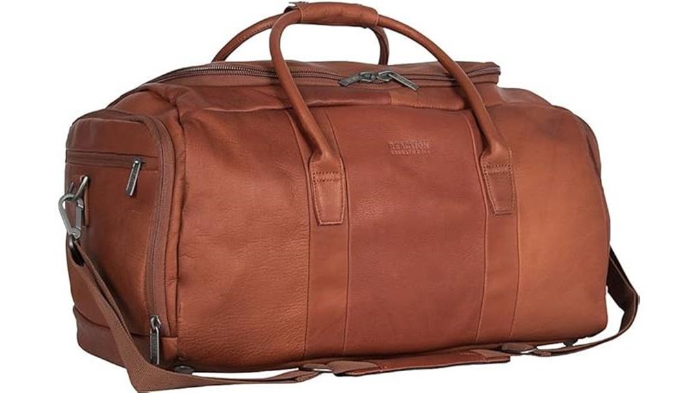 Top Leather Duffle Bags Worth a Trip 1 kenneth cole 20 cognac leather