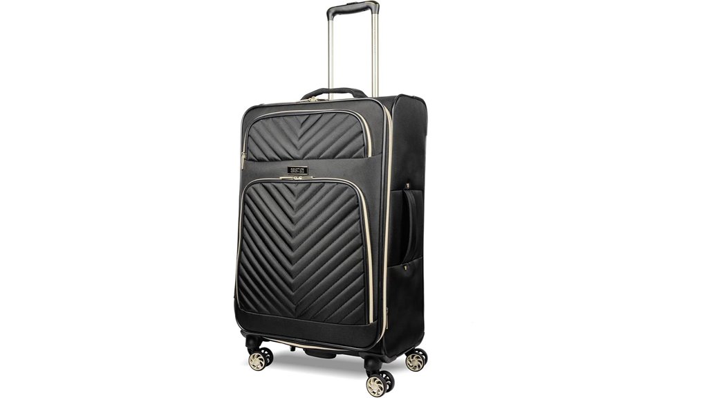 Best Lightweight Checked Luggage That Fits Airline Limits 5 kenneth cole black quilted