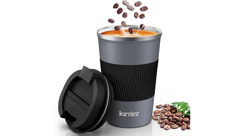 Best Travel Coffee Mugs That Don’t Leak (Lid mechanisms) 9 ketiee 12oz spill proof mug