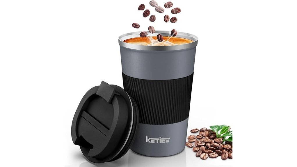 Top Travel Coffee Mugs (Spill-Proof Lids) on the Go 5 ketiee 12oz vacuum mug