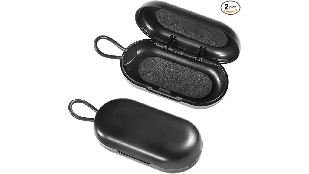 keychain black earplug organizer