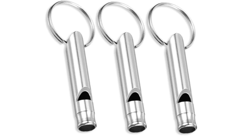 Best Small Durable Travel Safety Whistles for Travelers 7 keychain loud outdoor trio