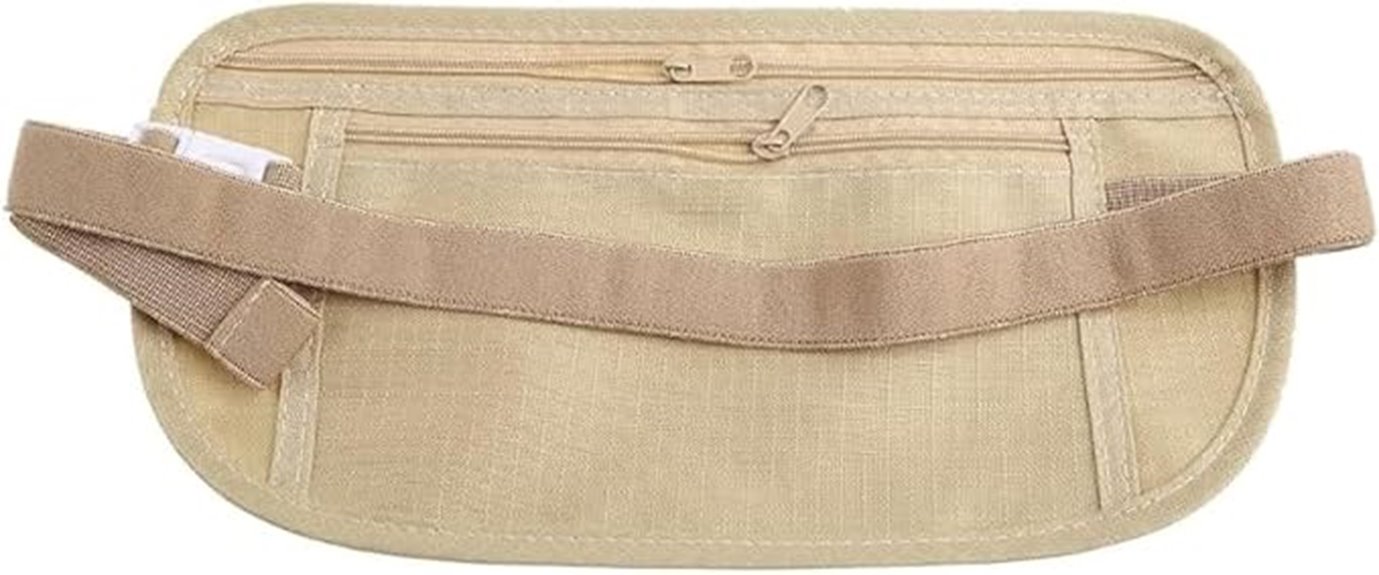 khaki anti theft rfid belt