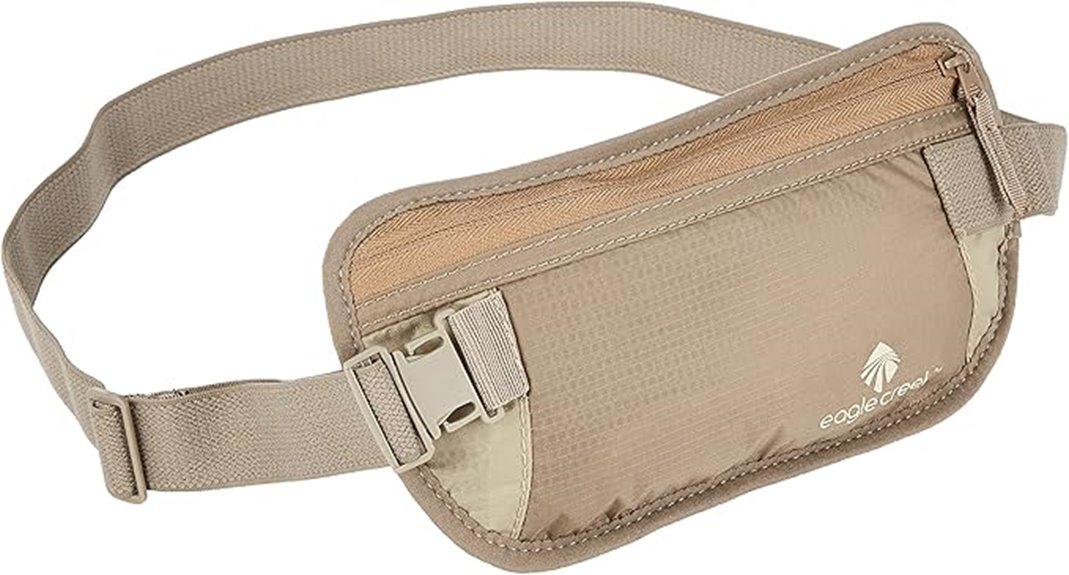 khaki hidden pocket belt